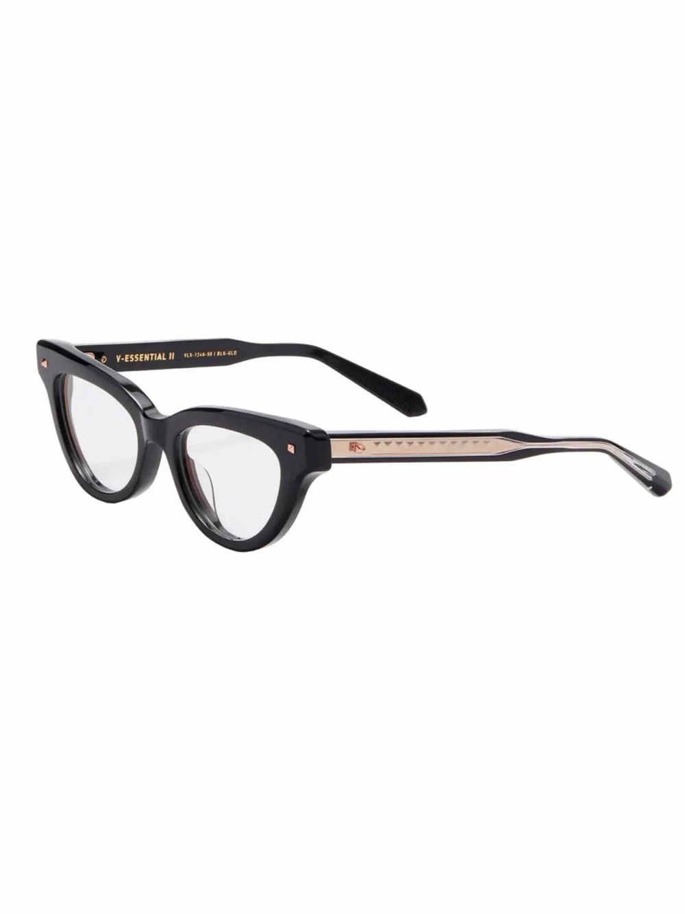 New Valentino V ESSENTIAL ll VLX 124A Black Cat Eye Glasses Authentic